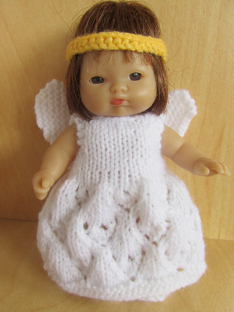 5" and 8" Berenguer Doll Angel Dress
