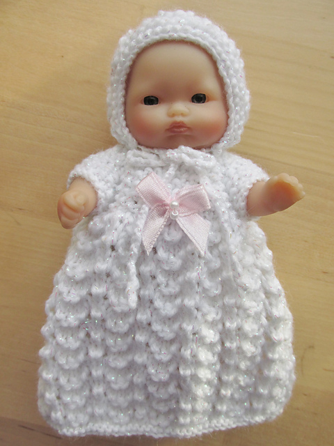 5" Berenguer Christening Outfit