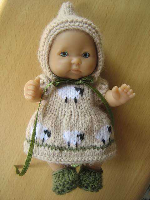5" Berenguer Sheep Dress