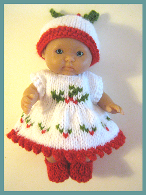 5" Berenguer Dolls Holly Dress