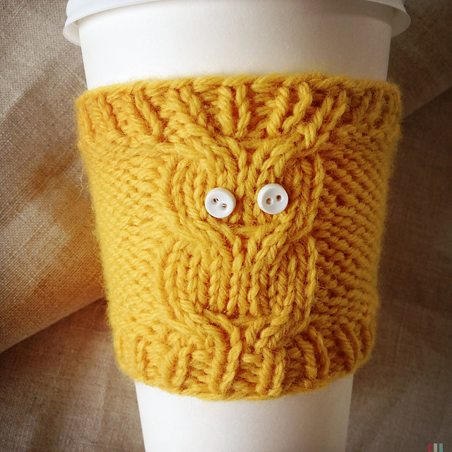 Owl Coffee Cozy