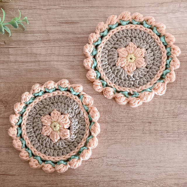 Pastel colored coaster