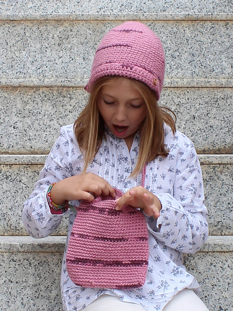 Gorro y bolso de ganchillo Los Ángeles