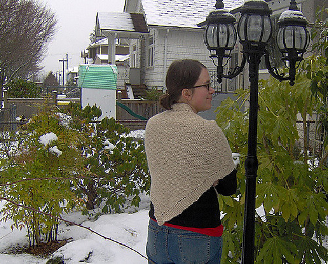 Simple Garter Stitch Prairie Shawl