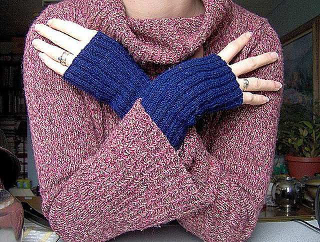 Thumbless Mitten Wristers Updated