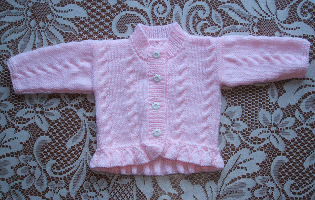 Baby's round-neck cardigan
