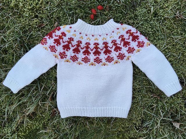 Babypullover mit Musterpasse