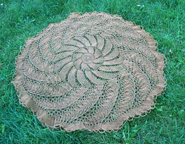 Spiral lace Shawl