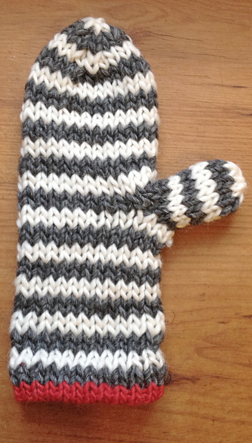 Countrywool's Striped Mittens