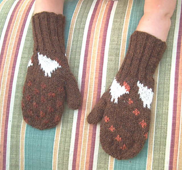 Chicken Tracks Mittens