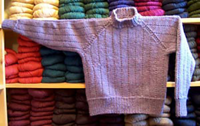 Wide Ribbed Raglan Sweater