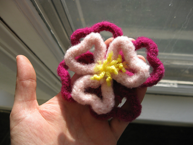 Felted Cord Flowers