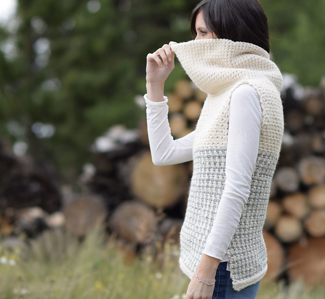 Easy Cowled Sweater Vest