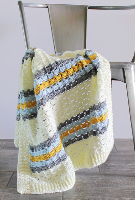 Boxed Block Stitch Blanket