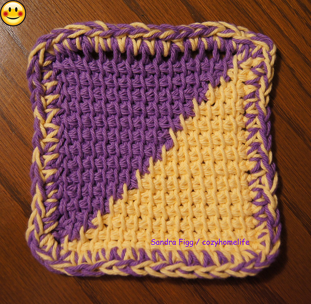 Half Triangle Tunisian Coaster