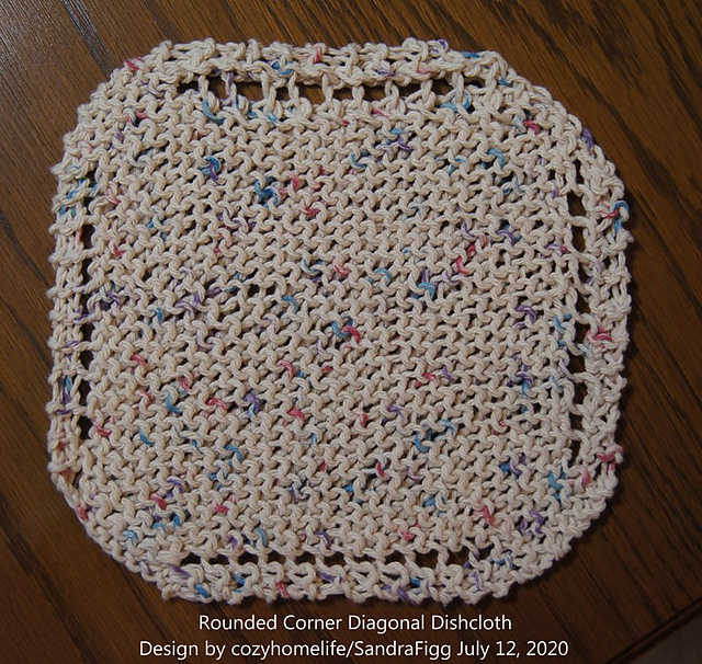 Rounded Corner Diagonal Dishcloth
