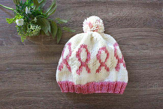 Breast Cancer Ribbon Hat