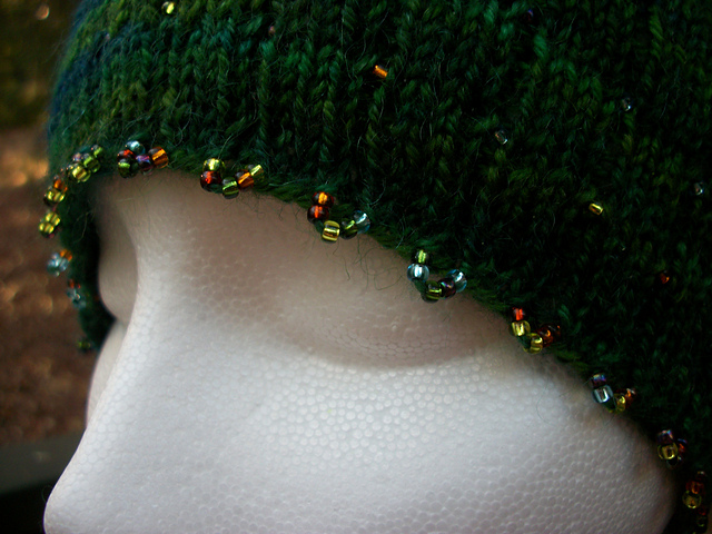 Emerald Beaded Hat