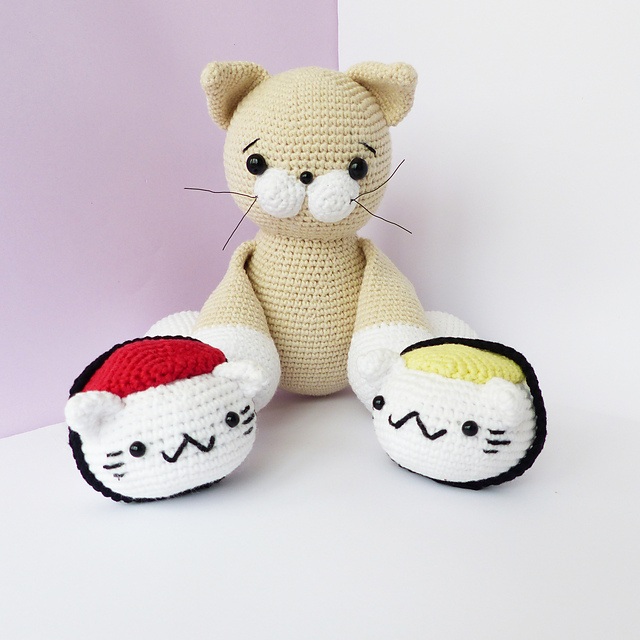 Cat set amigurumi Sushi