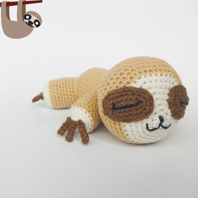 Sleeping Sloth Amigurumi