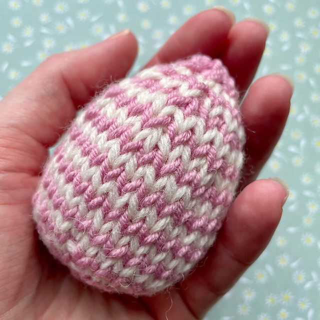 Quick knit easter eggs