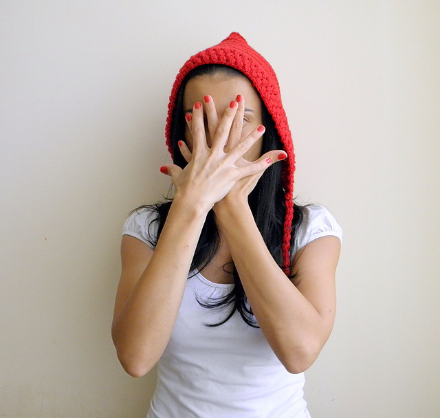 Hood pixie hat - little red ridding hood