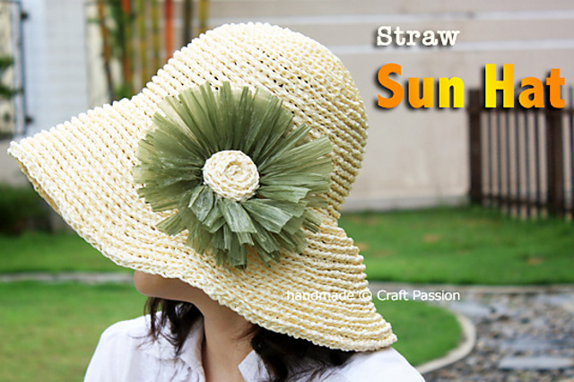 Crochet: Straw Sun Hat