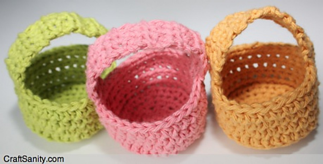 Mini Crocheted Spring Basket
