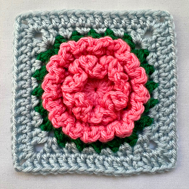 Ravelry: Carnation Granny Square pattern by Sammi Zheng