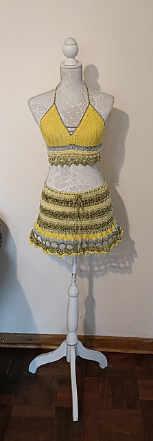 Delilah crocheted bralette and skirt