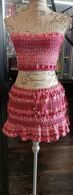 Sarah's Crocheted Boobtube and skirt