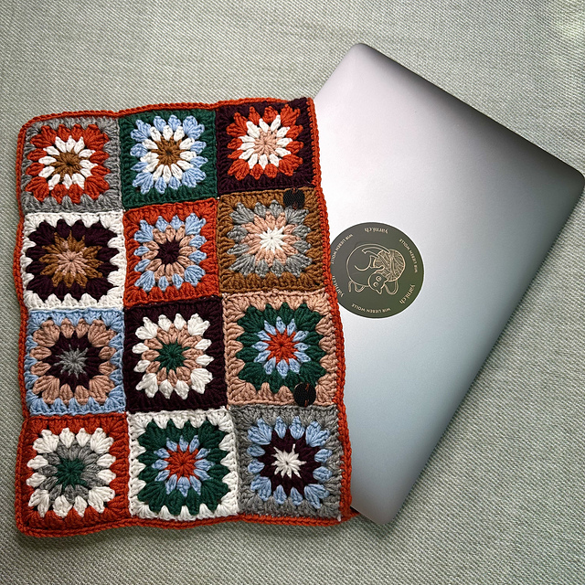 Granny Squares Laptop Hülle