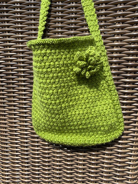 Bag with Knitted Flower