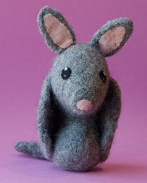 Felted Knit Amigurumi Armadillo