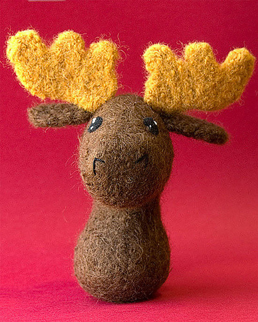 Felted Knit Amigurumi Moose