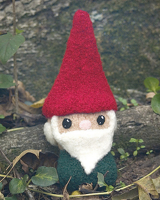 Felted Knit Hefty Gnome