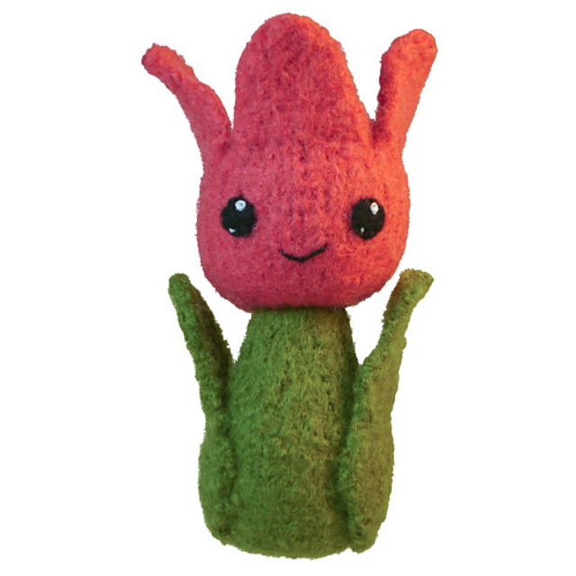 Felted Amigurumi Tulip