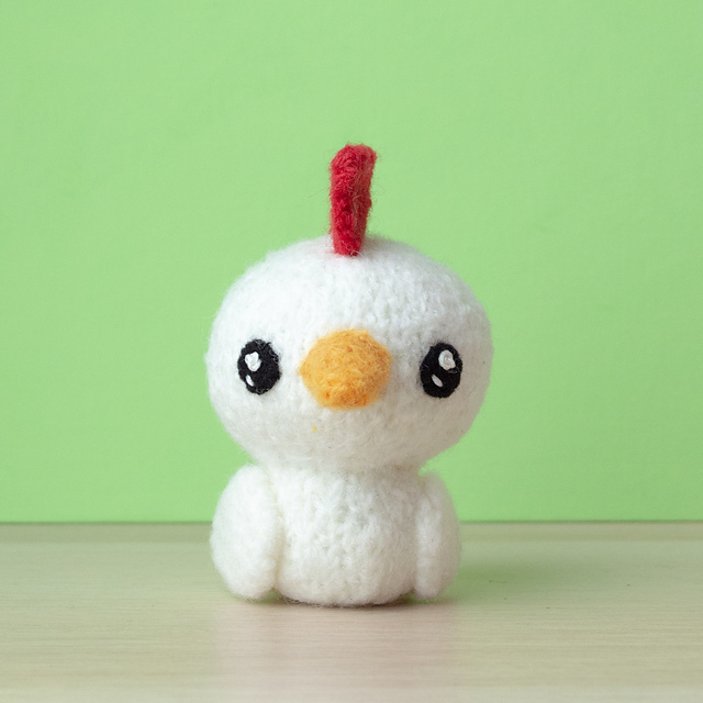 Felted Knit Amigurumi Chicken
