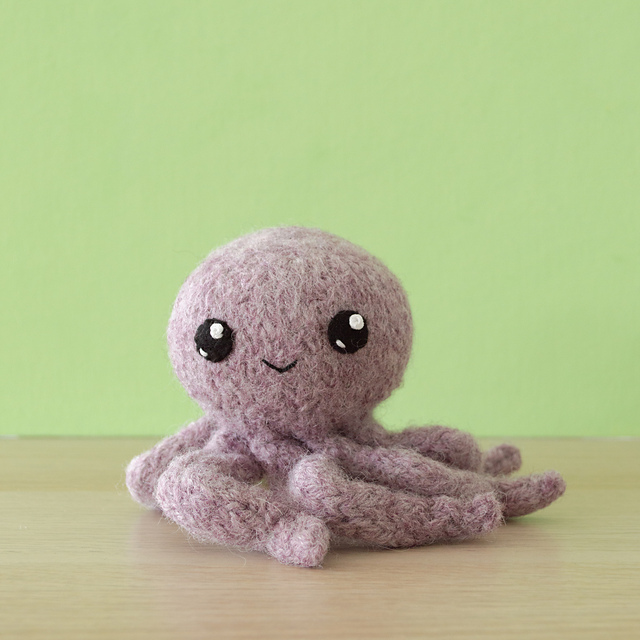 Felted Knit Amigurumi Octopus