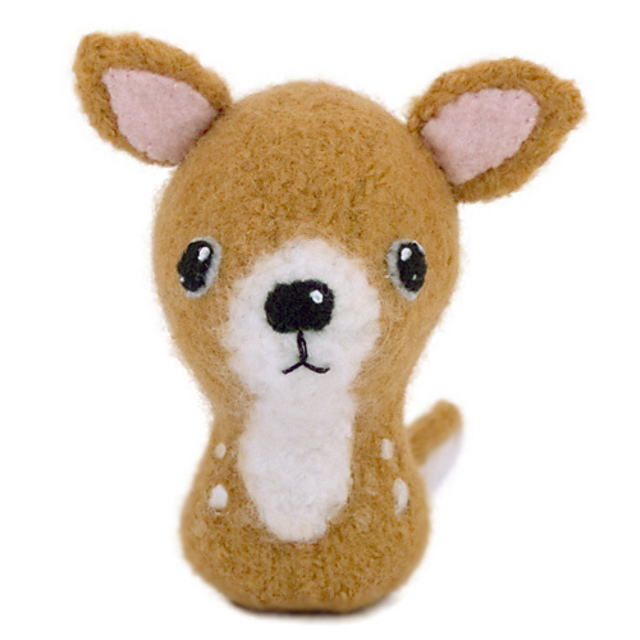 Felted Knit Amigurumi Deer