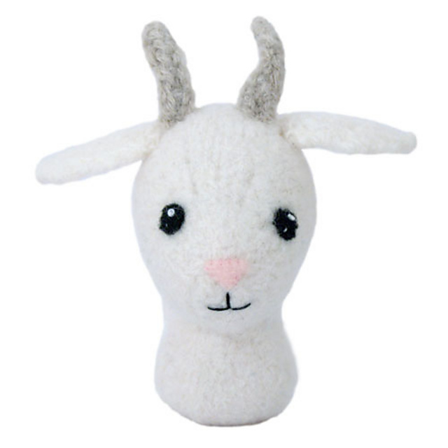 Felted Knit Amigurumi Goat