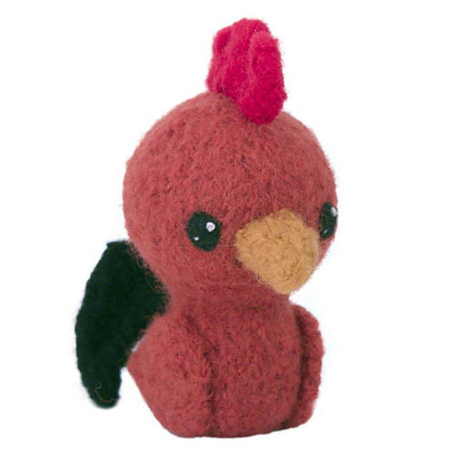 Felted Knit Amigurumi Rooster