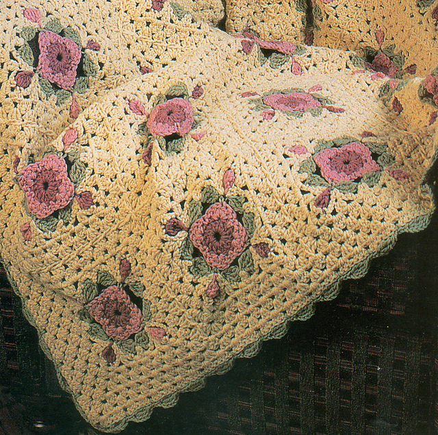 Pressed Flowers Afghan