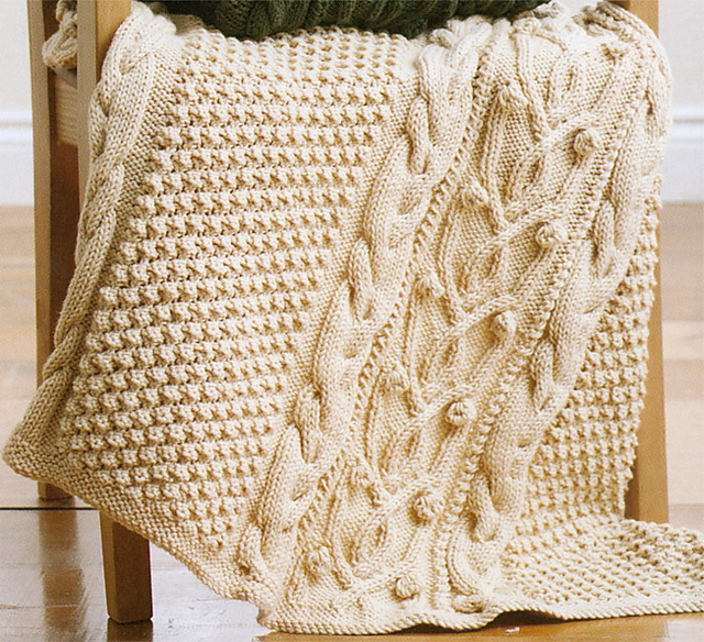 Knit Cables Blanket