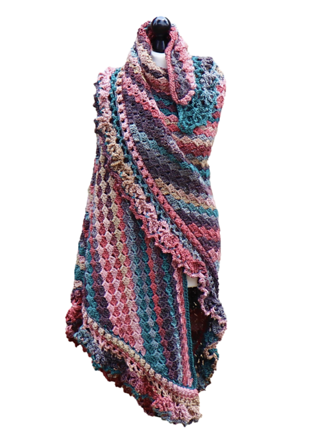 Shawl With Lettuce Border