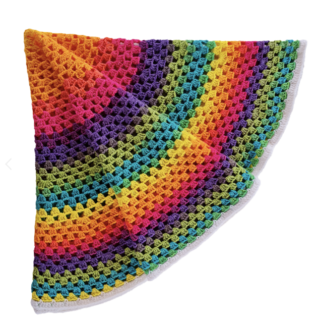 Round Granny Square Blanket