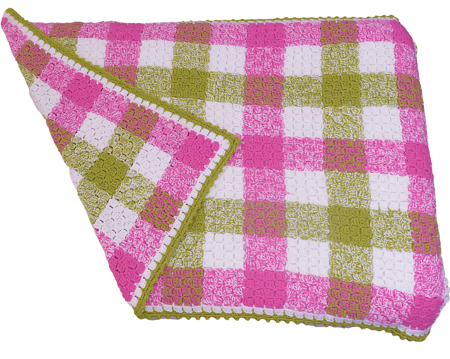 Gingham Crochet Blanket