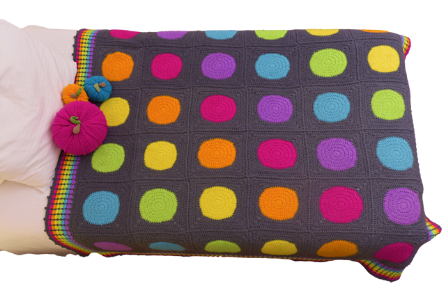 Flat Circle Polka Dot Blanket