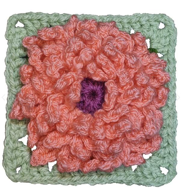 Dahlia Flower Granny Square