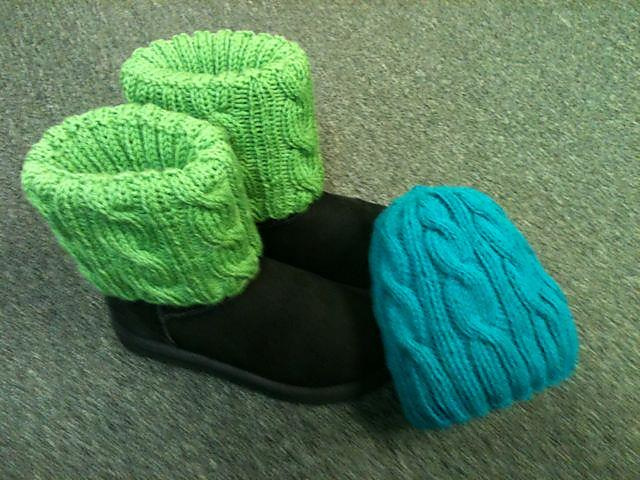 Cabled Hat & Boot toppers